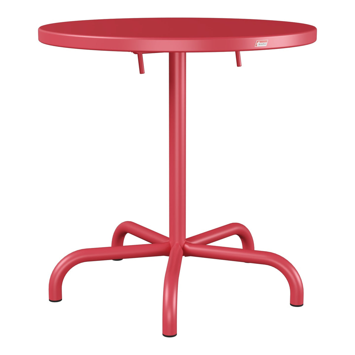Schaffner Säntis Table repas rabattable Ø72cm – Rouge Érable 33 / Rouge Érable 33