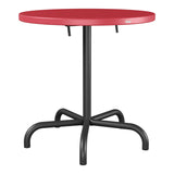 Schaffner Säntis Table repas rabattable Ø72cm – Rouge Érable 33 / Anthracite 77
