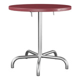 Schaffner Säntis Table repas rabattable Ø72cm – Bordeaux 38 / Galvanisé à chaud 02