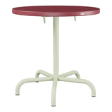 Schaffner Säntis Table repas rabattable Ø72cm – Bordeaux 38 / Vert Pastel 64