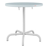Schaffner Säntis Table repas rabattable Ø72cm – Bleu Pastel 51 / Gris Argent 78