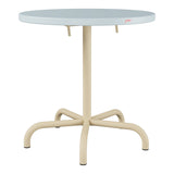 Schaffner Säntis Table repas rabattable Ø72cm – Bleu Pastel 51 / Marron Pastel 83