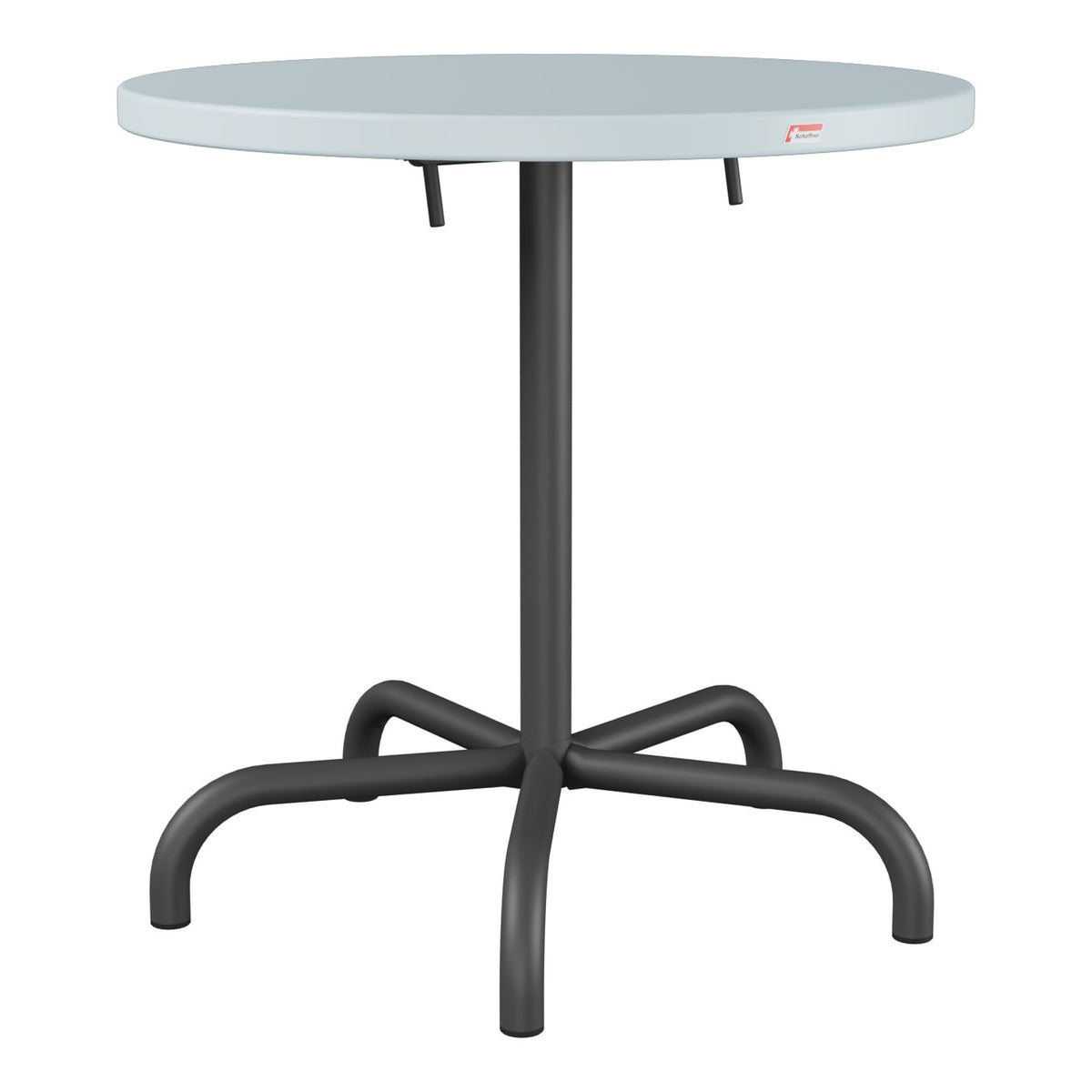 Schaffner Säntis Table repas rabattable Ø72cm – Bleu Pastel 51 / Noir 91
