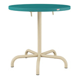 Schaffner Säntis Table repas rabattable Ø72cm – Bleu Kali 56 / Marron Pastel 83