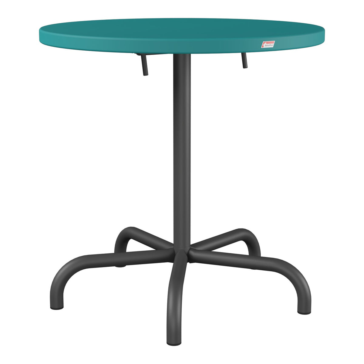 Schaffner Säntis Table repas rabattable Ø72cm – Bleu Kali 56 / Noir 91