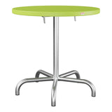 Schaffner Säntis Table repas rabattable Ø72cm – Vert clair 63 / Galvanisé à chaud 02