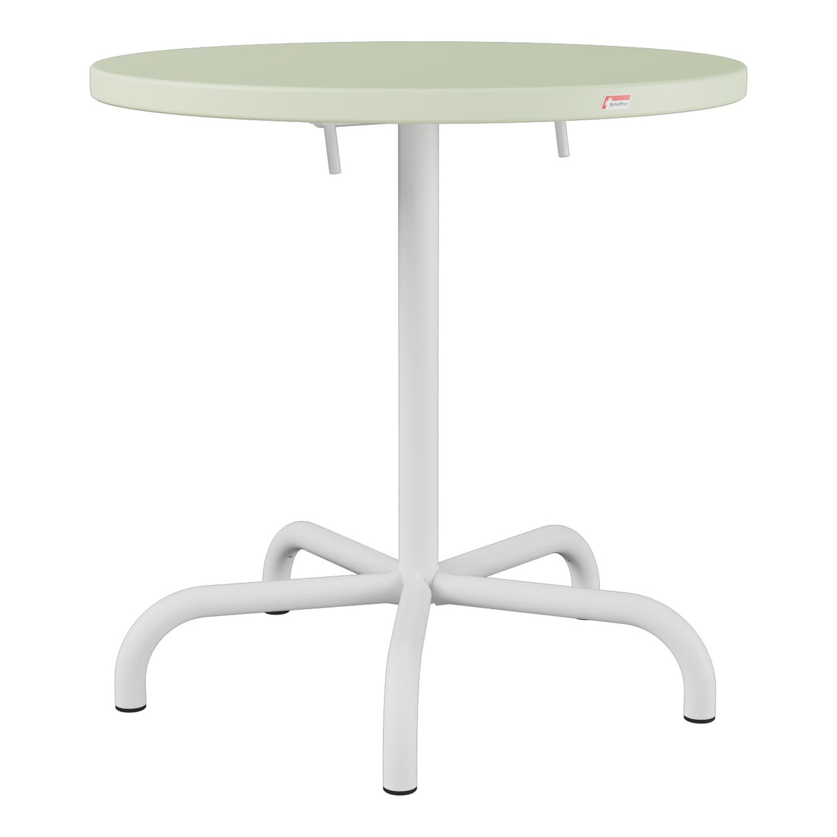 Schaffner Säntis Table repas rabattable Ø72cm – Vert Pastel 64 / Blanc 90