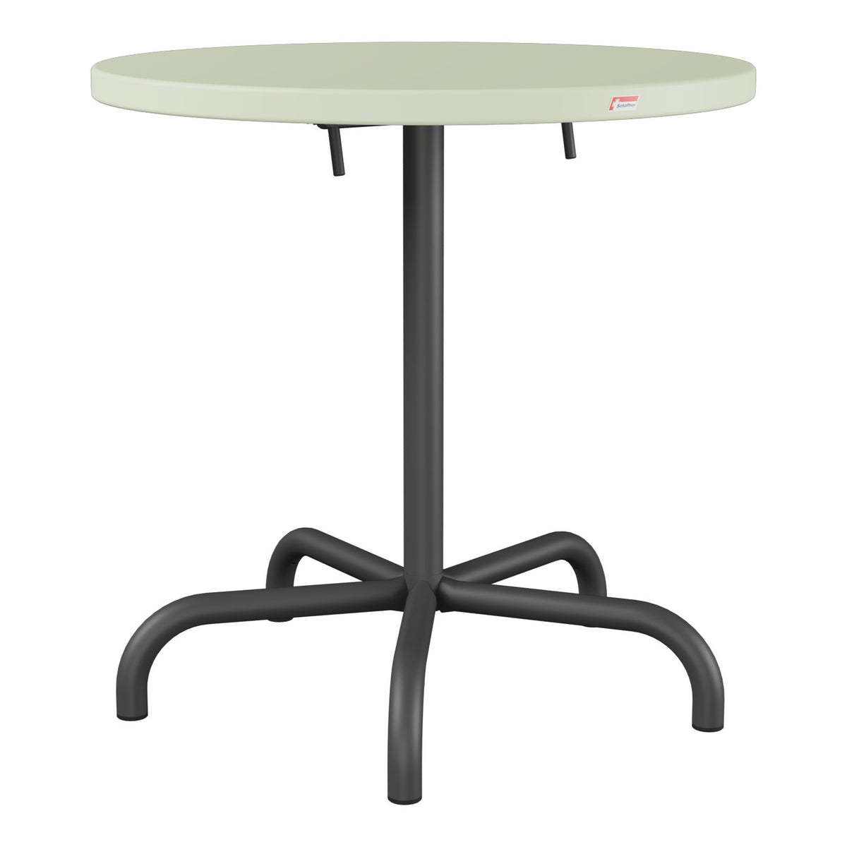 Schaffner Säntis Table repas rabattable Ø72cm – Vert Pastel 64 / Noir 91