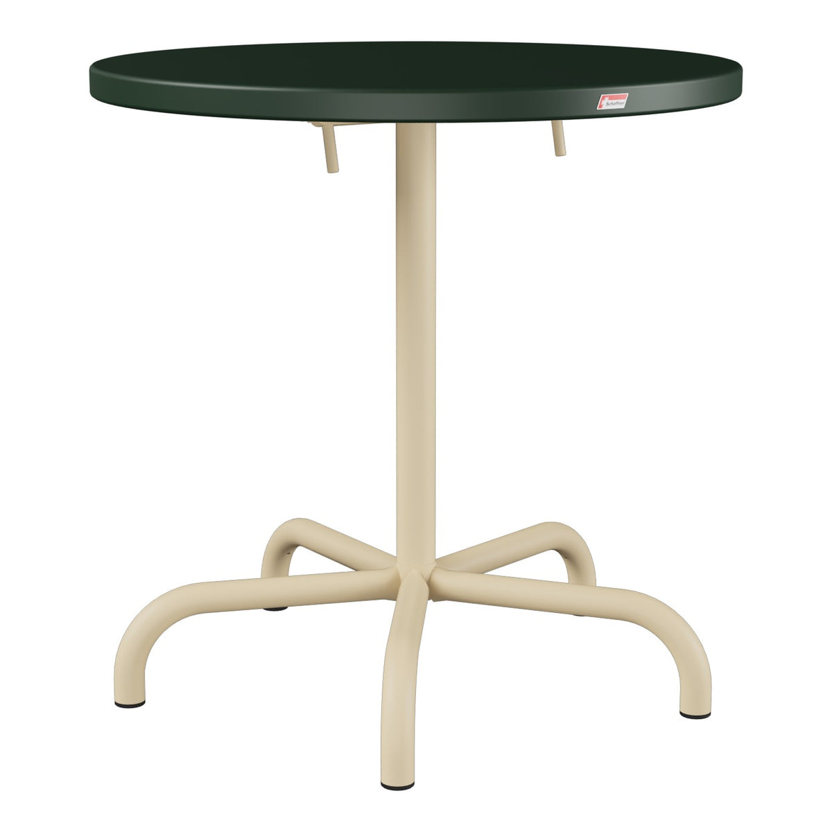 Schaffner Säntis Table repas rabattable Ø72cm – Vert Sapin 66 / Marron Pastel 83