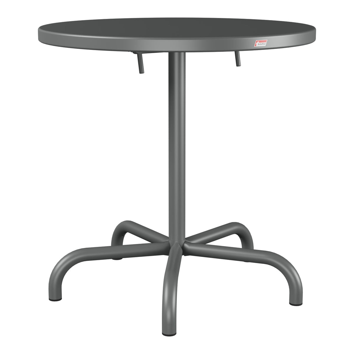 Schaffner Säntis Table repas rabattable Ø72cm – Graphite 73 / Graphite 73