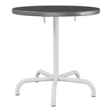 Schaffner Säntis Table repas rabattable Ø72cm – Graphite 73 / Blanc 90