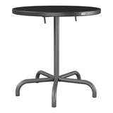 Schaffner Säntis Table repas rabattable Ø72cm – Anthracite 77 / Graphite 73