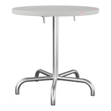 Schaffner Säntis Table repas rabattable Ø72cm – Gris Argent 78 / Galvanisé à chaud 02