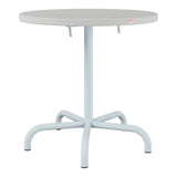 Schaffner Säntis Table repas rabattable Ø72cm – Gris Argent 78 / Bleu Pastel 51