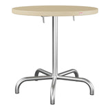 Schaffner Säntis Table repas rabattable Ø72cm – Marron Pastel 83 / Galvanisé à chaud 02