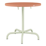 Schaffner Säntis Table repas rabattable Ø72cm – Terracotta 84 / Vert Pastel 64