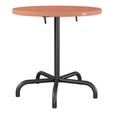 Schaffner Säntis Table repas rabattable Ø72cm – Terracotta 84 / Anthracite 77