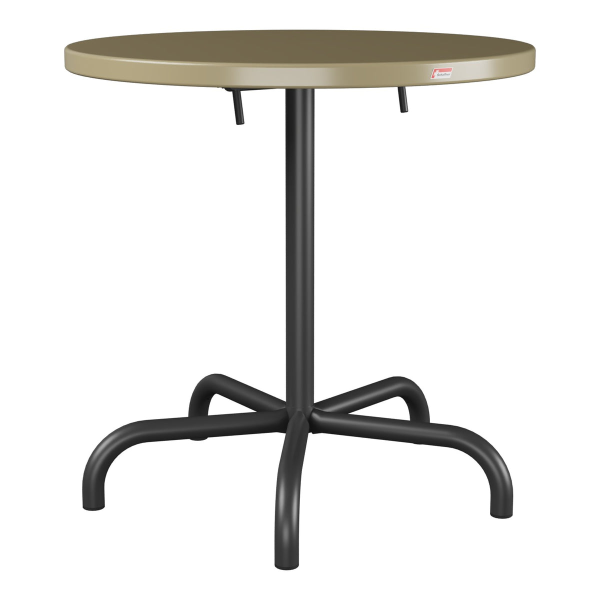 Schaffner Säntis Table repas rabattable Ø72cm – Champagne 85 / Anthracite 77