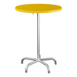 Schaffner Säntis Table haute rabattable ronde Ø80cm h:110cm – Jaune 11 / Galvanisé à chaud 02