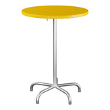Schaffner Säntis Table haute rabattable ronde Ø80cm h:110cm – Jaune 11 / Galvanisé à chaud 02