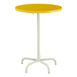 Schaffner Säntis Table haute rabattable ronde Ø80cm h:110cm – Jaune 11 / Vert Pastel 64
