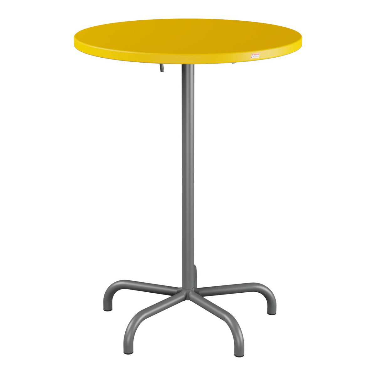 Schaffner Säntis Table haute rabattable ronde Ø80cm h:110cm – Jaune 11 / Graphite 73