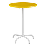 Schaffner Säntis Table haute rabattable ronde Ø80cm h:110cm – Jaune 11 / Gris Argent 78