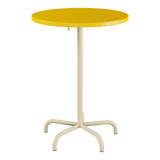 Schaffner Säntis Table haute rabattable ronde Ø80cm h:110cm – Jaune 11 / Marron Pastel 83