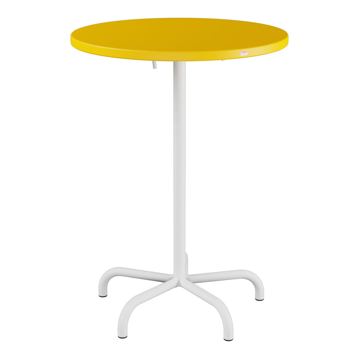 Schaffner Säntis Table haute rabattable ronde Ø80cm h:110cm – Jaune 11 / Blanc 90