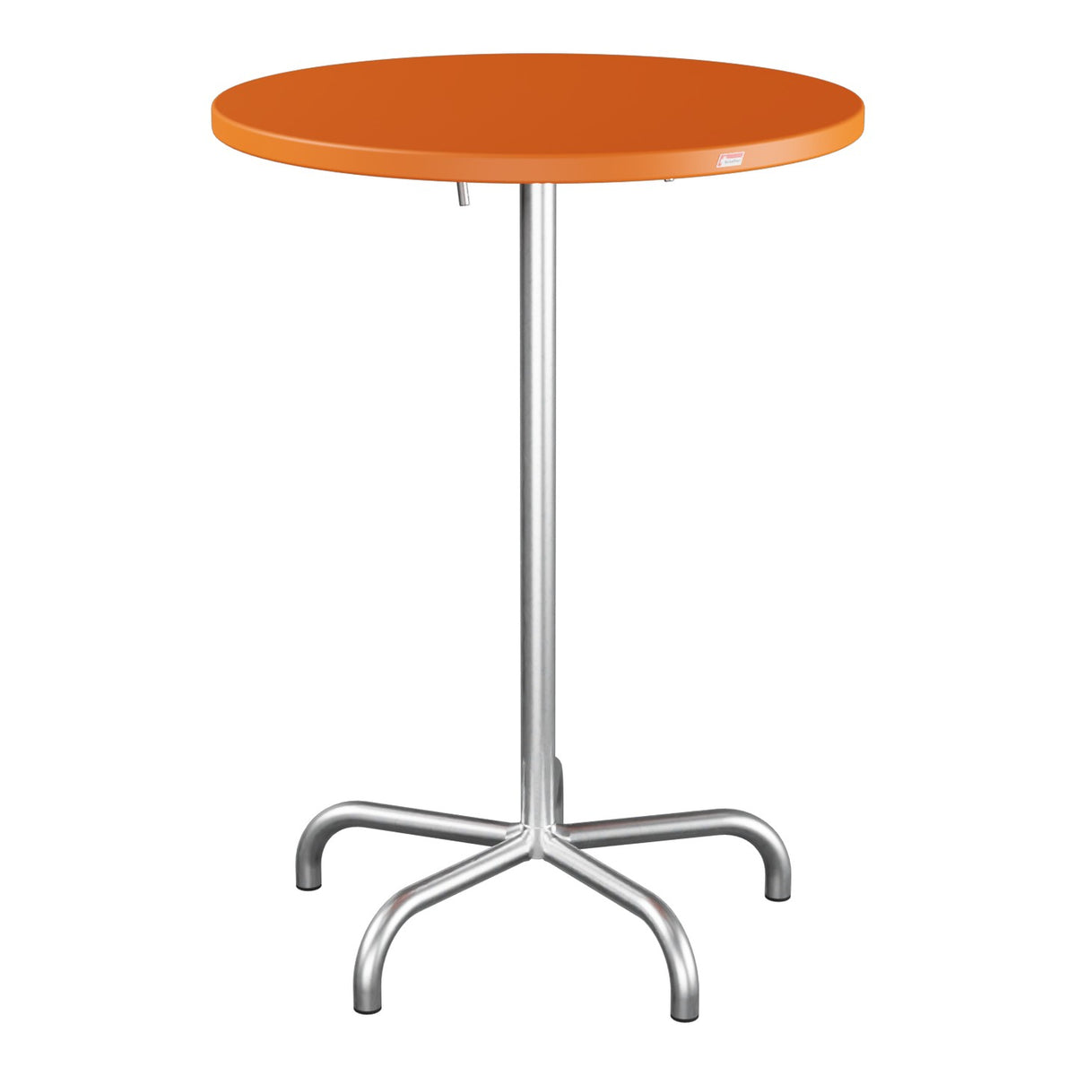 Schaffner Säntis Table haute rabattable ronde Ø80cm h:110cm – Orange 13 / Galvanisé à chaud 02
