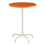 Schaffner Säntis Table haute rabattable ronde Ø80cm h:110cm – Orange 13 / Vert Pastel 64