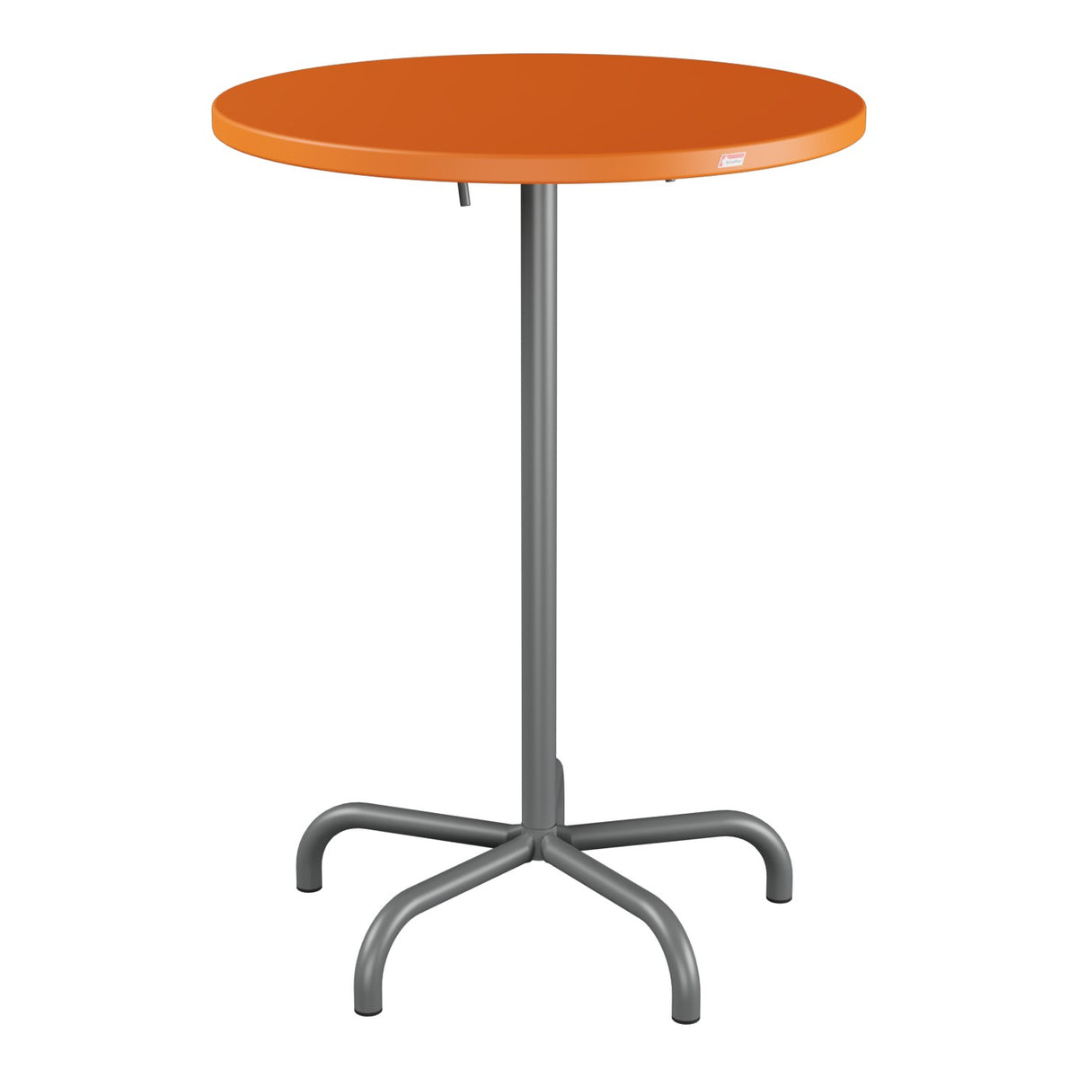 Schaffner Säntis Table haute rabattable ronde Ø80cm h:110cm – Orange 13 / Graphite 73