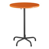 Schaffner Säntis Table haute rabattable ronde Ø80cm h:110cm – Orange 13 / Anthracite 77