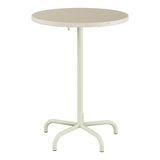 Schaffner Säntis Table haute rabattable ronde Ø80cm h:110cm – Sable Pastel 15 / Vert Pastel 64