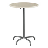 Schaffner Säntis Table haute rabattable ronde Ø80cm h:110cm – Sable Pastel 15 / Graphite 73