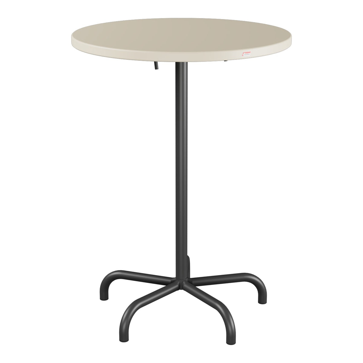 Schaffner Säntis Table haute rabattable ronde Ø80cm h:110cm – Sable Pastel 15 / Anthracite 77