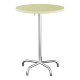 Schaffner Säntis Table haute rabattable ronde Ø80cm h:110cm – Jaune Buis 18 / Galvanisé à chaud 02