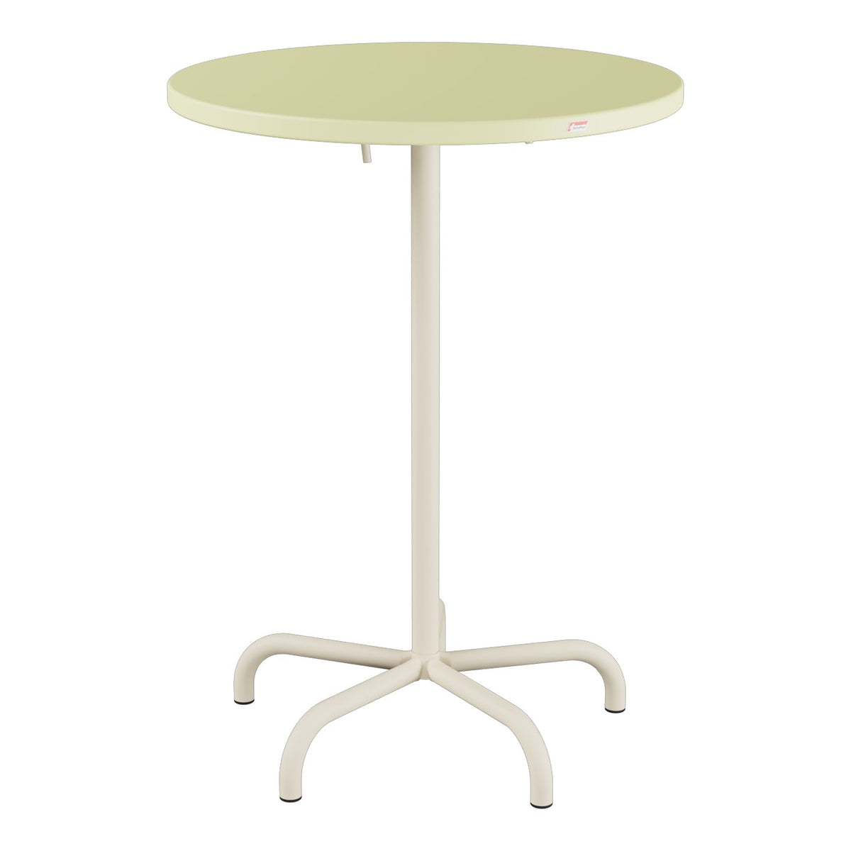 Schaffner Säntis Table haute rabattable ronde Ø80cm h:110cm – Jaune Buis 18 / Sable Pastel 15