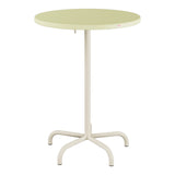 Schaffner Säntis Table haute rabattable ronde Ø80cm h:110cm – Jaune Buis 18 / Sable Pastel 15