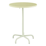 Schaffner Säntis Table haute rabattable ronde Ø80cm h:110cm – Jaune Buis 18 / Vert Pastel 64