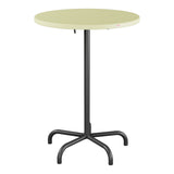 Schaffner Säntis Table haute rabattable ronde Ø80cm h:110cm – Jaune Buis 18 / Anthracite 77