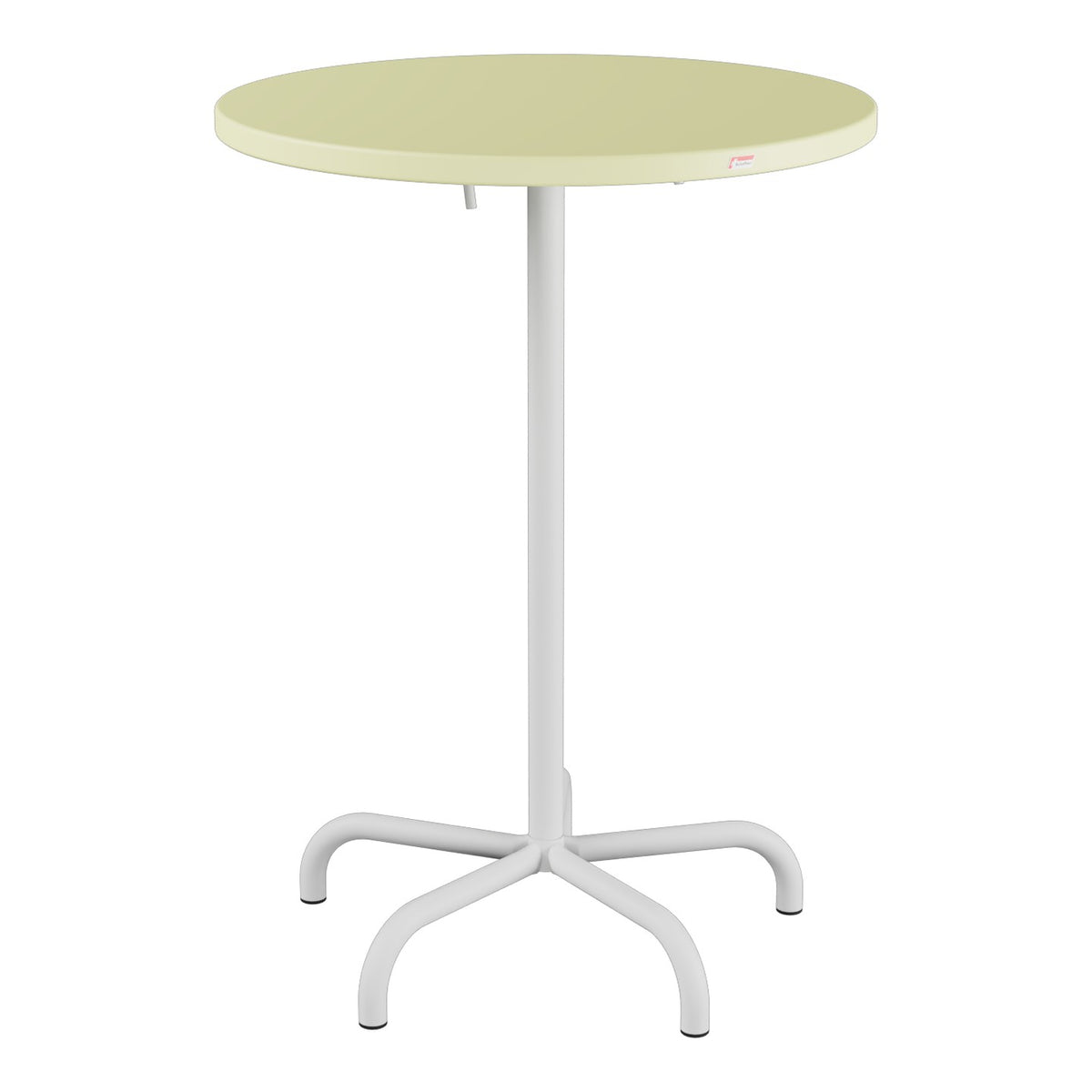 Schaffner Säntis Table haute rabattable ronde Ø80cm h:110cm – Jaune Buis 18 / Gris Argent 78