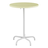 Schaffner Säntis Table haute rabattable ronde Ø80cm h:110cm – Jaune Buis 18 / Gris Argent 78