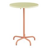 Schaffner Säntis Table haute rabattable ronde Ø80cm h:110cm – Jaune Buis 18 / Terracotta 84