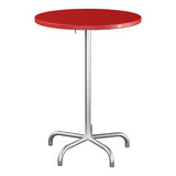 Schaffner Säntis Table haute rabattable ronde Ø80cm h:110cm – Rouge 30 / Galvanisé à chaud 02