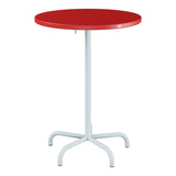 Schaffner Säntis Table haute rabattable ronde Ø80cm h:110cm – Rouge 30 / Bleu Pastel 51
