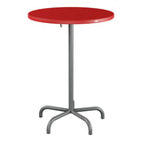 Schaffner Säntis Table haute rabattable ronde Ø80cm h:110cm – Rouge 30 / Graphite 73