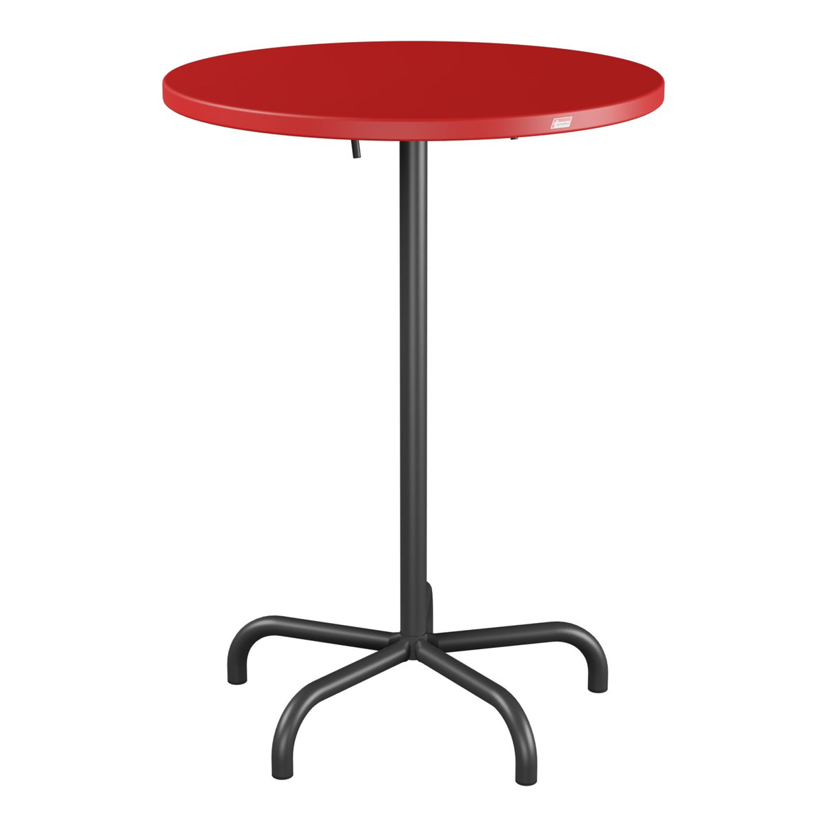 Schaffner Säntis Table haute rabattable ronde Ø80cm h:110cm – Rouge 30 / Anthracite 77