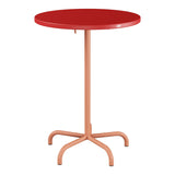 Schaffner Säntis Table haute rabattable ronde Ø80cm h:110cm – Rouge 30 / Terracotta 84