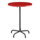 Schaffner Säntis Table haute rabattable ronde Ø80cm h:110cm – Rouge 30 / Noir 91